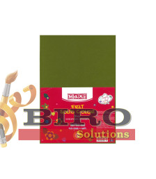 Fetru, 20x30cm, 180g/m2, verde olive, 10 foi, MAXI